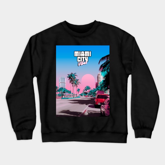 Miami City (GTA: VC) Crewneck Sweatshirt by Yagedan